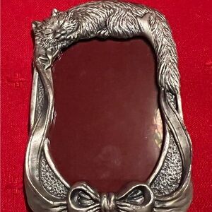 Vintage Silver Cat Frame